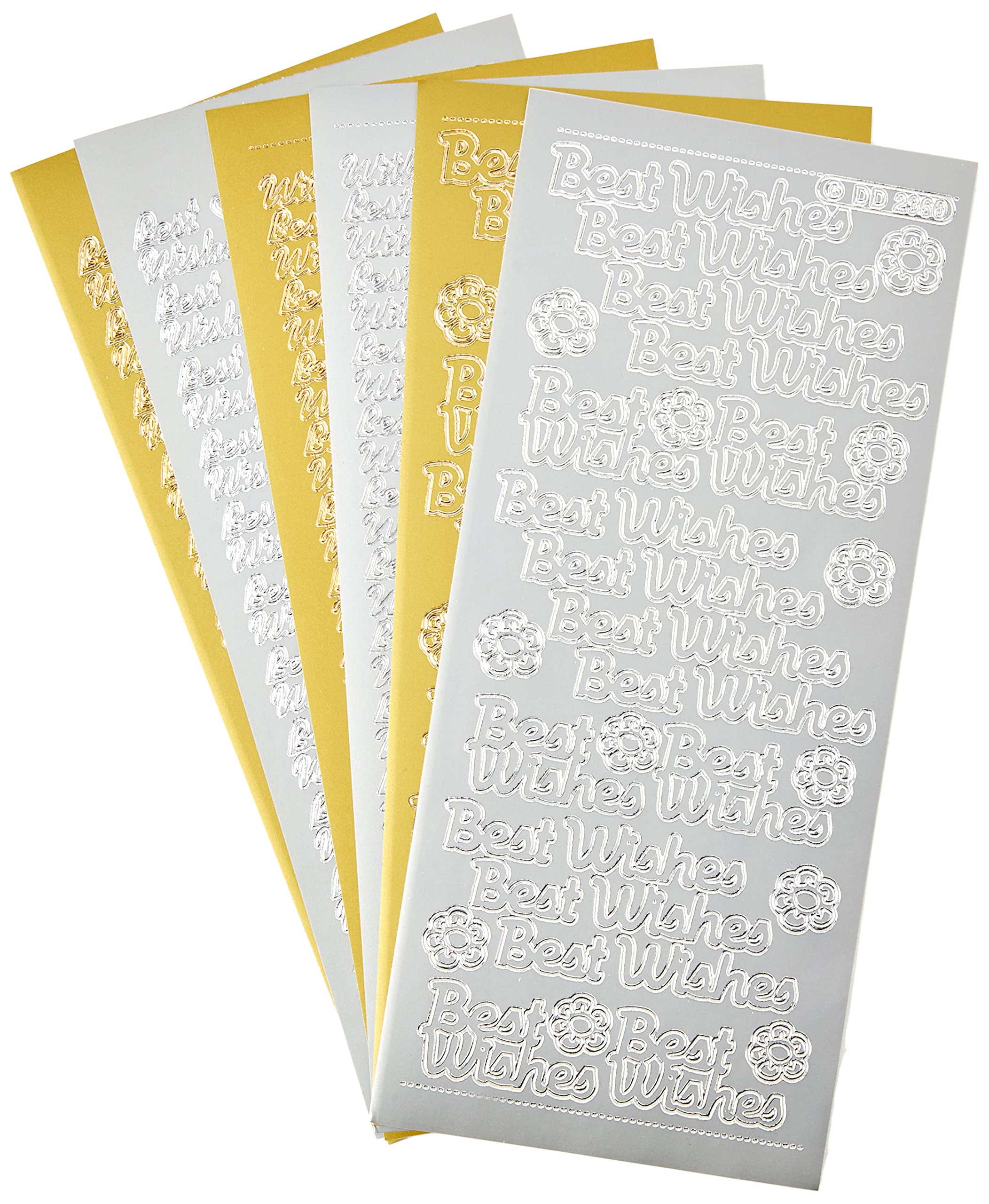 Peel Off Stickers Bumper Value Pack containing 12 Sheets of CPD 1026 Just for You and Wishes Stickers, coloured, One Size