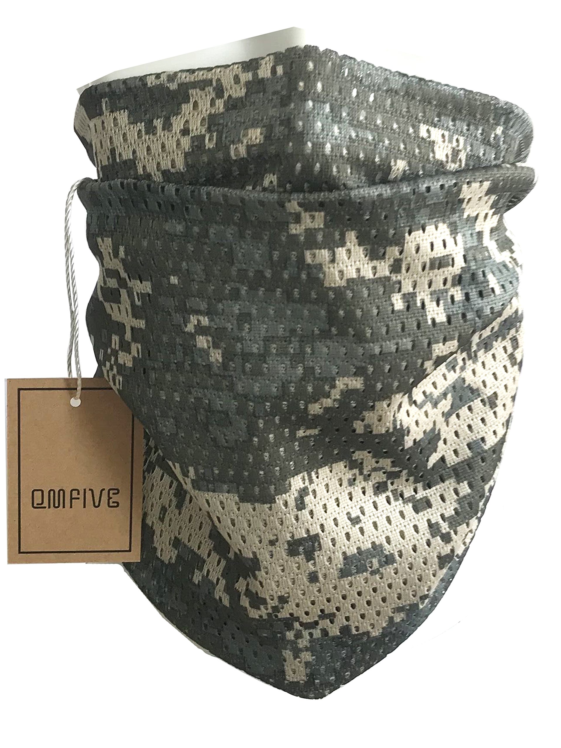 QMFIVE Tactical Camouflage Scarf, Men and Women Multi-purpose Military Headband Style Head Wrap Face Mesh Neckerchief,ACU,150 x 40cm / ~50 x 13 inch