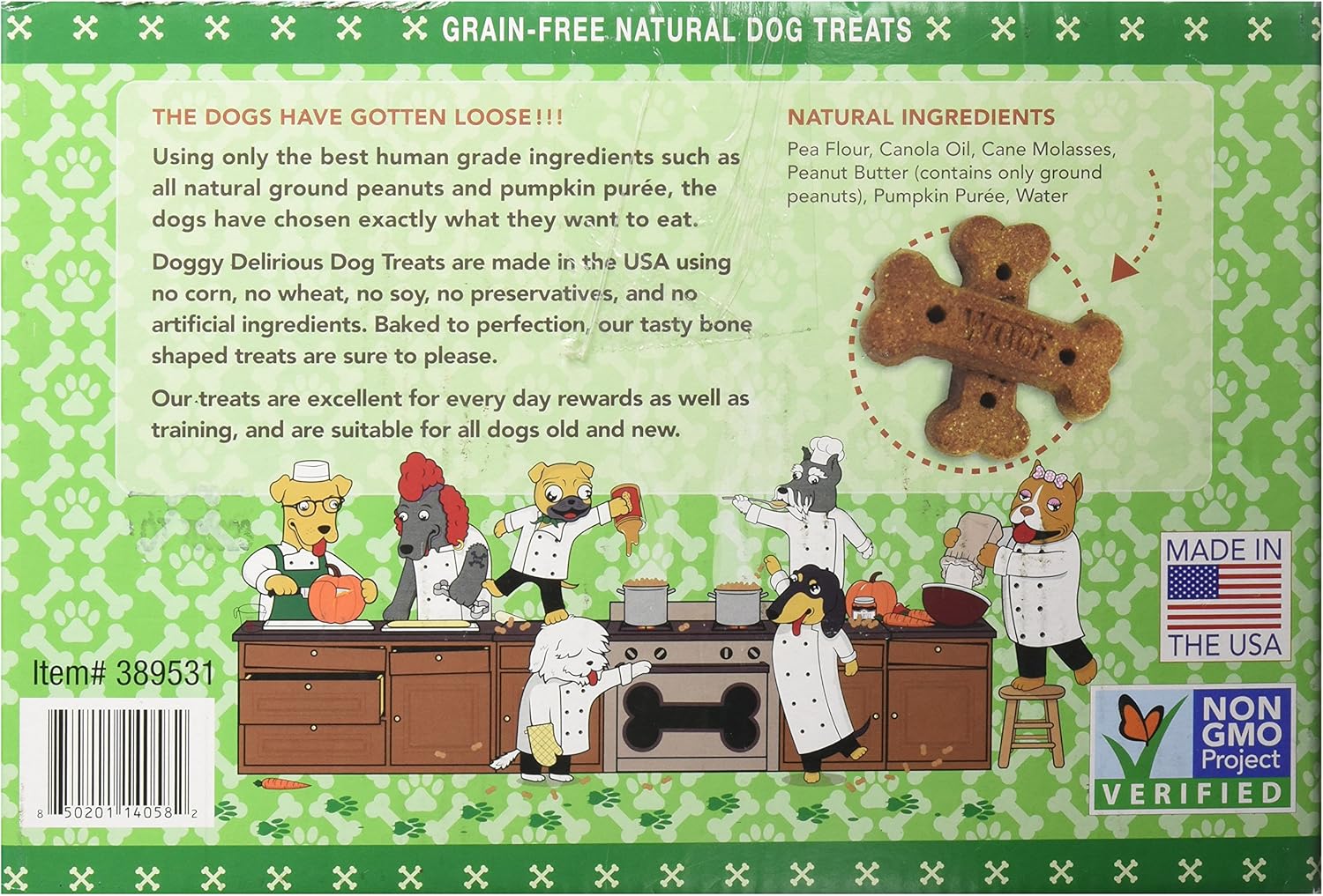 doggy delirious grain free peanut butter bones