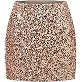 Formeet17 Women's Glitter Sequin Skirts Stretch Night Out Party Club Skirts