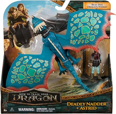 Dreamworks Dragons Deadly Nadder & Astrid Action Figures Viking Rider Duo