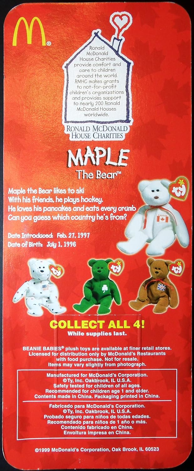 ty maple the bear 1999