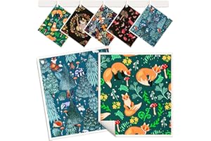 Miss Adola Swedish Dishcloths for Kitchen Reusable Swedish Cloths for Washing Dishes Absorbent Fast Drying No Odor Cleaning Swedish Sponge Decorate 5Pack Washable Swedish Towels, Animal Forest