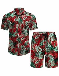 COOFANDY Men's Summer Beach Outfits 2 Piece