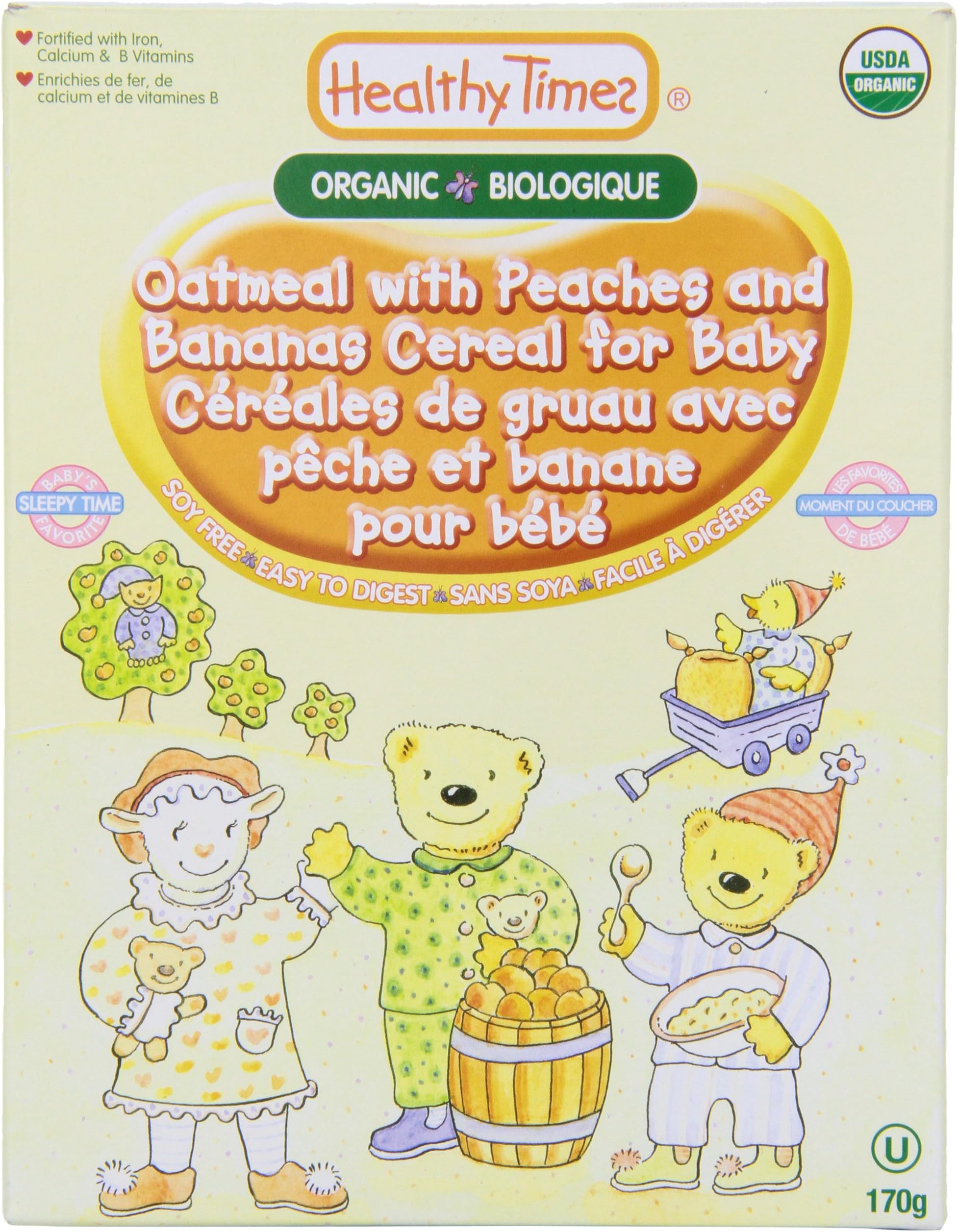 Healthy Times Organic Oatmeal with Bananas Cereal for Baby, 8 Ounce