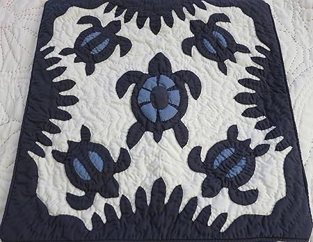 2 Hawaiian Quilt Pillow Covers Cushion Cover 100 Hand Quilted