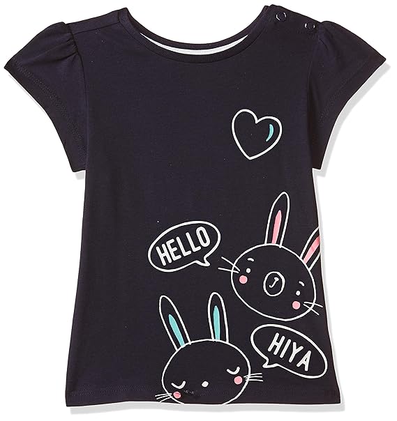 Baby Girls Animal Print Regular fit T-Shirt