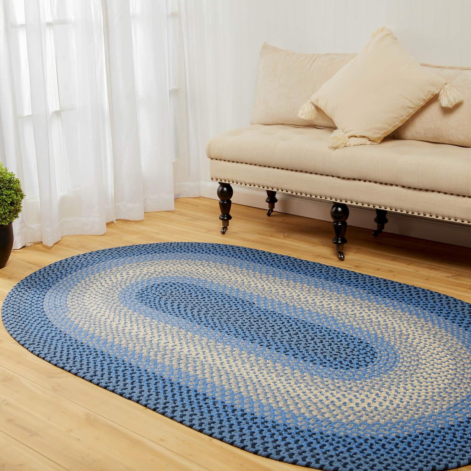 Super Area Rugs 5' x 8' Oval Braided Rug Pinecrest Indoor