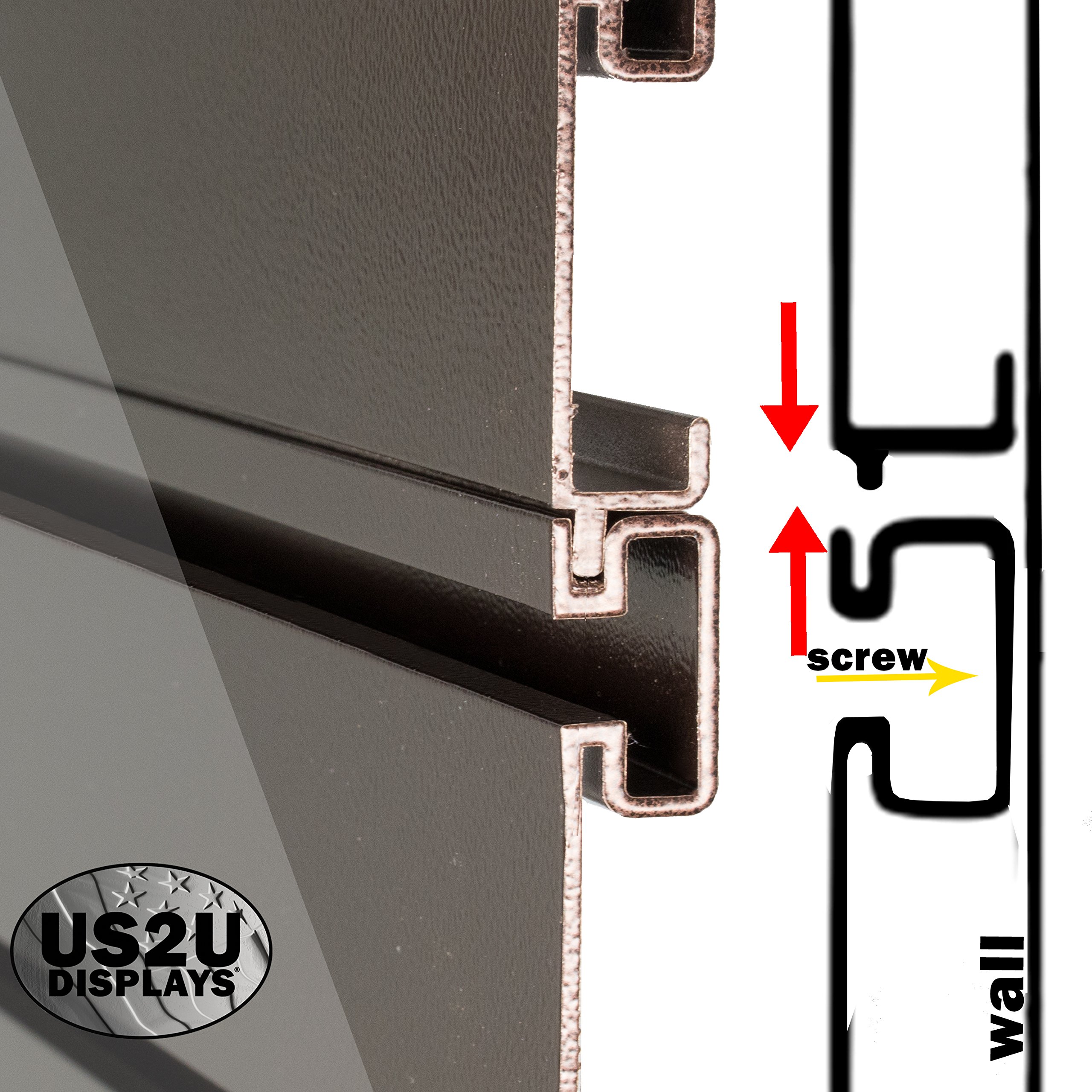 US2U Displays Garage Storage System 4x Slat Wall Tool Organizer 4