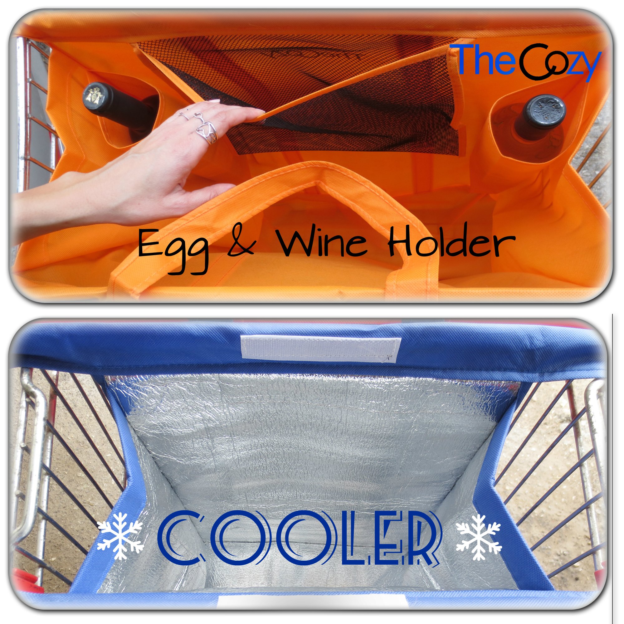 Reusable Grocery Trolley Cart Bags Enhance Shopping Eco