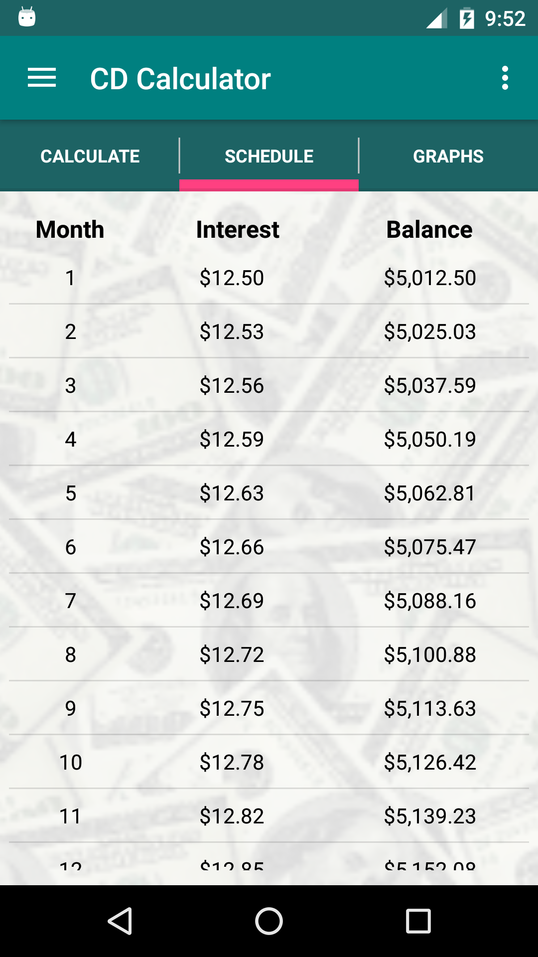 Savings Calculator Appstore for Android