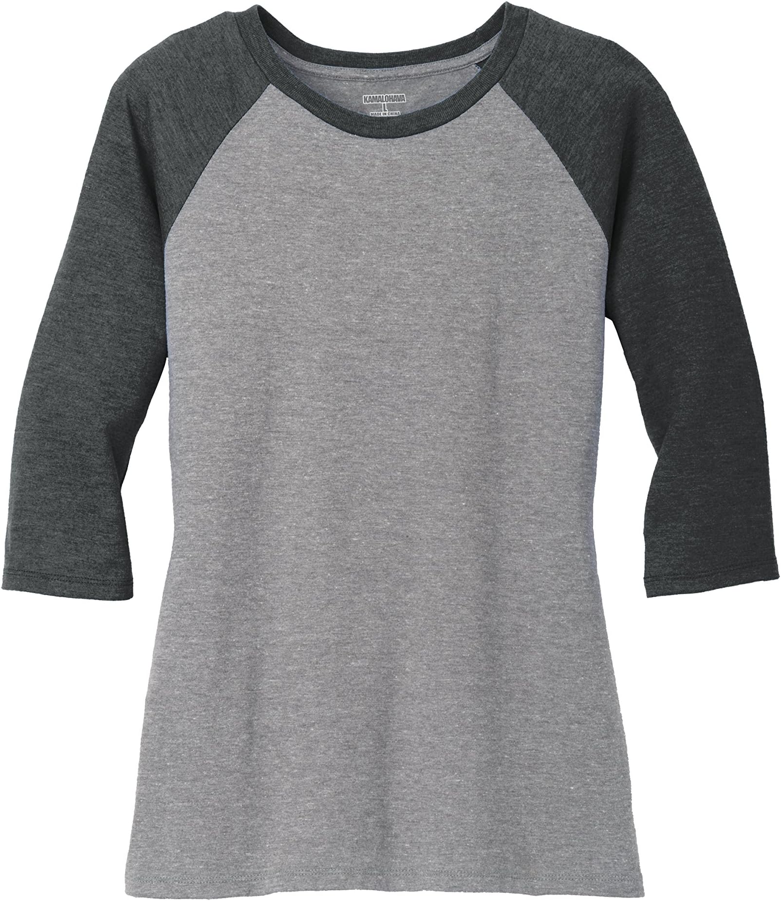 KAMAL OHAVA Women's Triblend 3/4 Sleeve Raglan Baseball Tee Shirt