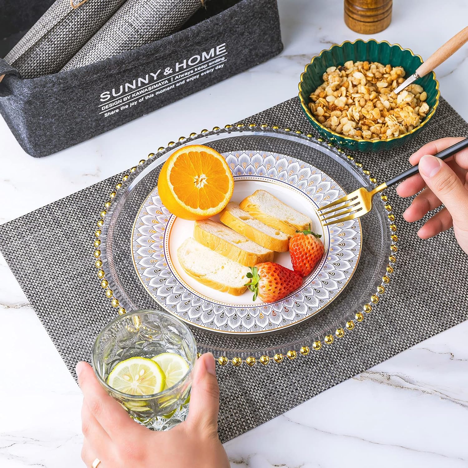 Placemats, Set of 8 Heat Resistant Stain Resistant Anti-Water Non-Slip Placemats for Dining Table, Washable Durable PVC Place Mats Weave Vinyl Table Mats(Dark Gray): Kitchen & Dining