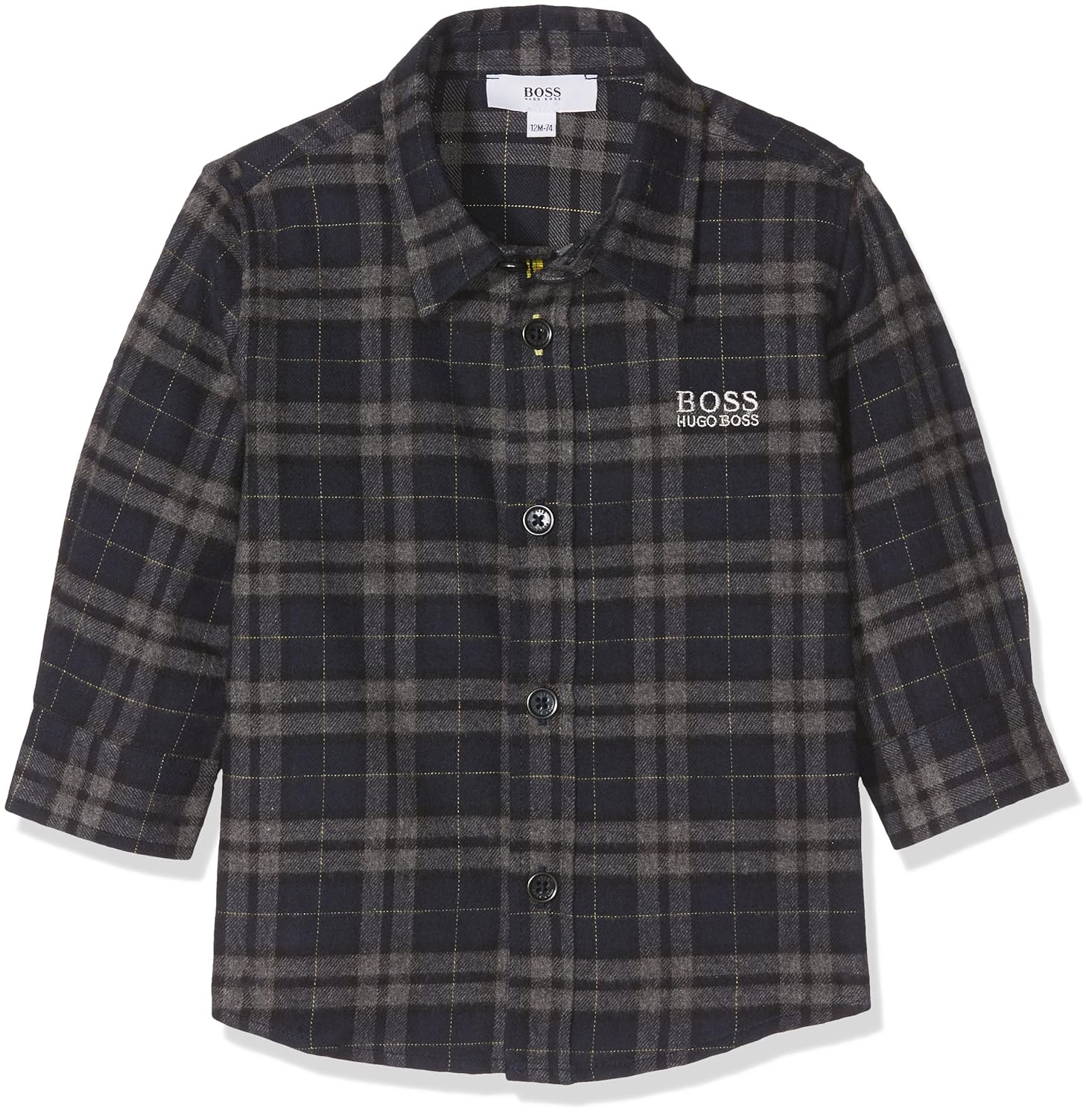 baby boy black and white checkered shirt