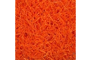 Rupert and Jeoffrey's Trading Co. Crinkle Cut Paper Shred Filler for Gift Baskets (1 Lb, Orange)