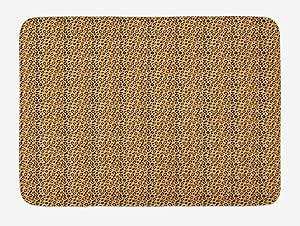 KLR6SYUI-T Alfombra de baño con Estampado de Leopardo, patrón de