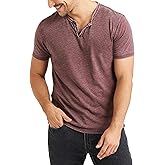 Lucky Brand Mens Venice Burnout Notch Neck Tee Shirt