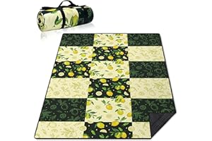 Supfitness Extra Large Picnic Blankets Waterproof Foldable (60 "x 80") Beach Blanket Waterproof Sandproof,3-Layer Thicking Mat Outdoor Packable Camping Blanket
