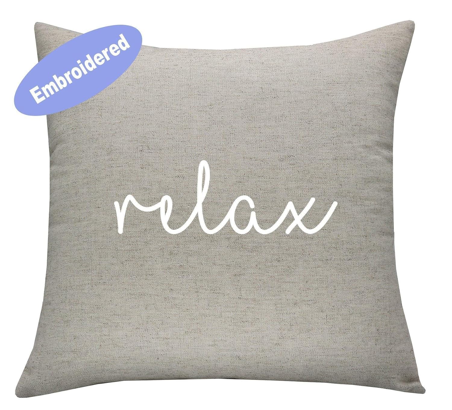 Amazon Com Yugtex Pillowcases Embroidered Relax Pillow Cover
