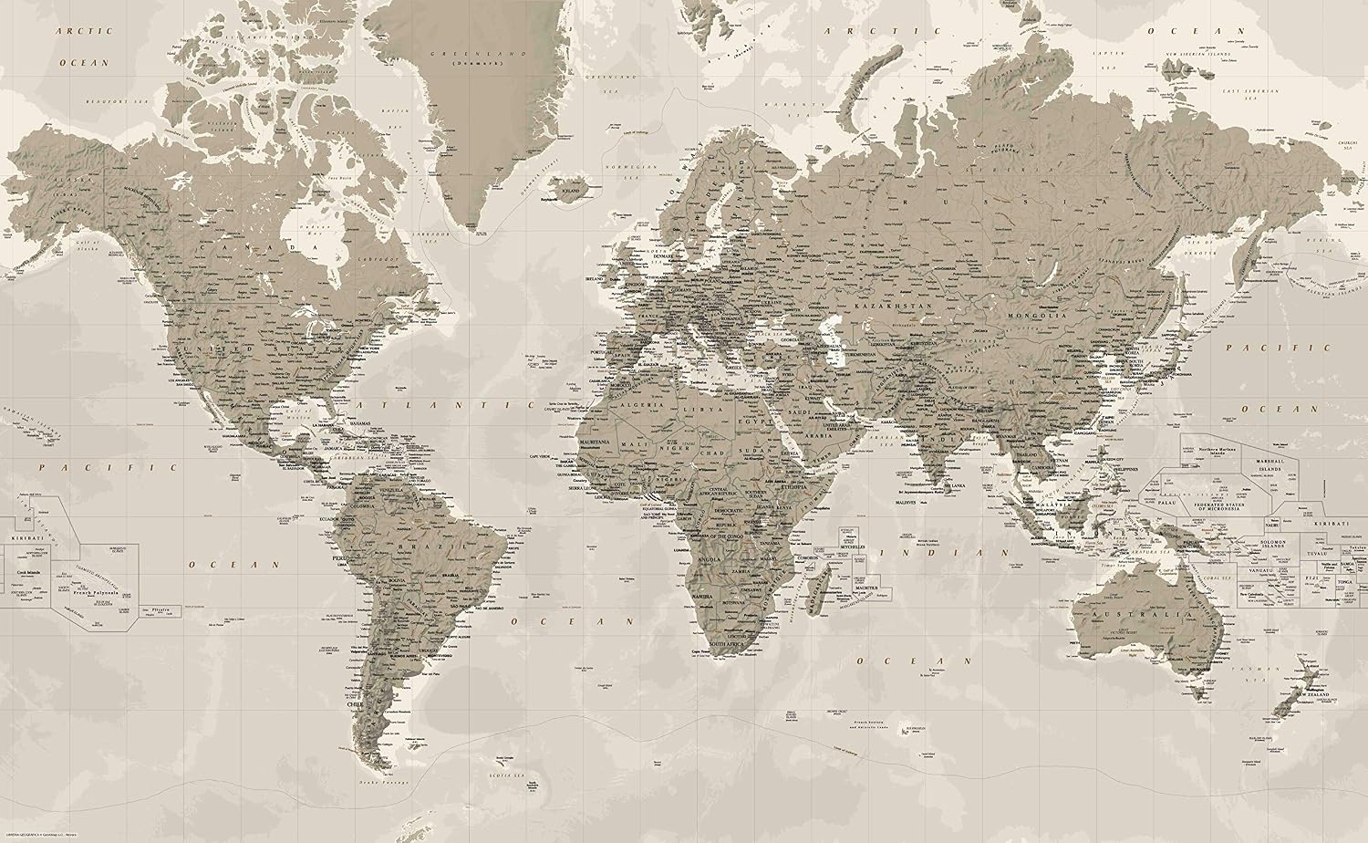 The World. Planisphere Design