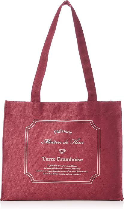 Amazon メゾン ド フルール カフェスクエアトートバッグ 8a94f0j2700 ダークレッド トートバッグ