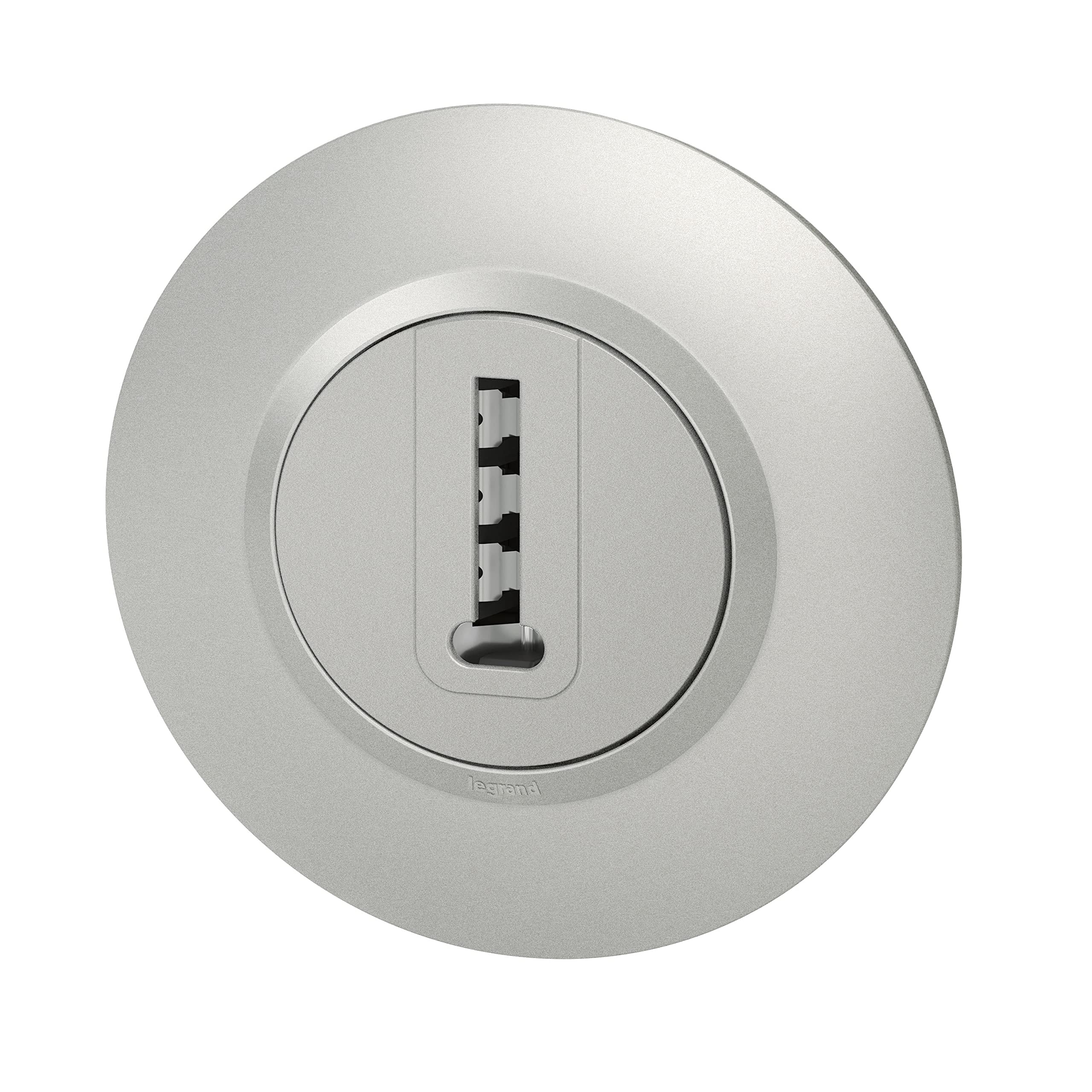 Legrand LEG95078 Tel T Aluminium DEC CPT Dooxie Telephone Socket in T Aluminium Complete Deco