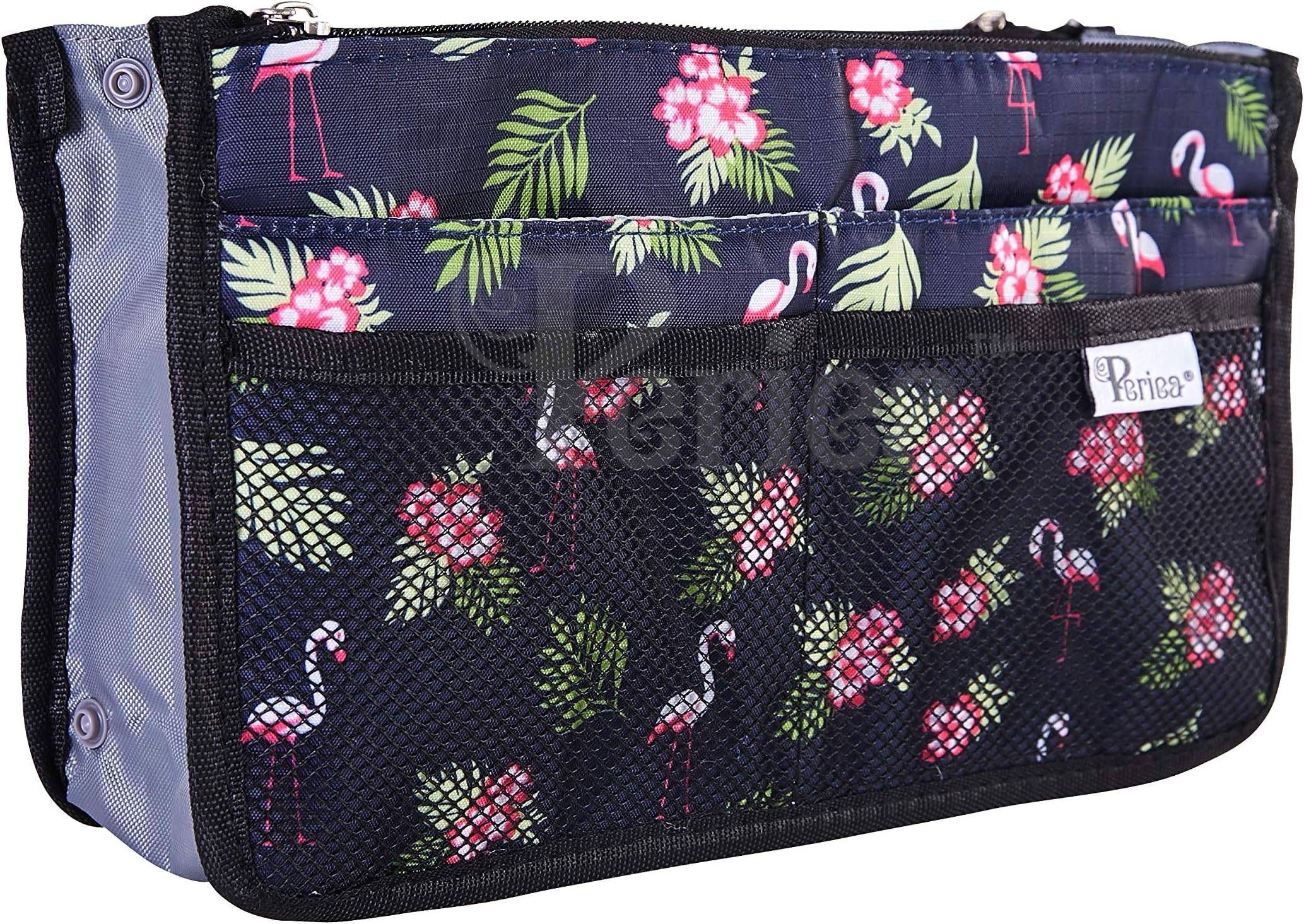 Periea Chelsy Purse Organizer - Handbag, Tote, Bag Organizer Insert - 13 Pockets, 3 Sizes, 39 Color Designs - Perfect Cosmetics Travel Pouch for Make Up