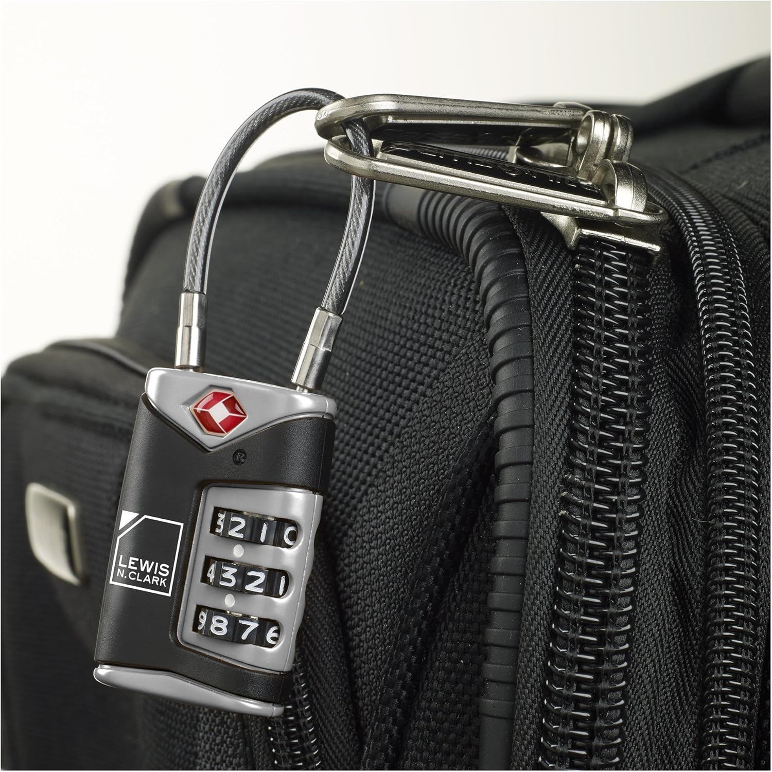 4014648 Lewis N Clark Travel Sentry Cable Lock 2 Pack black