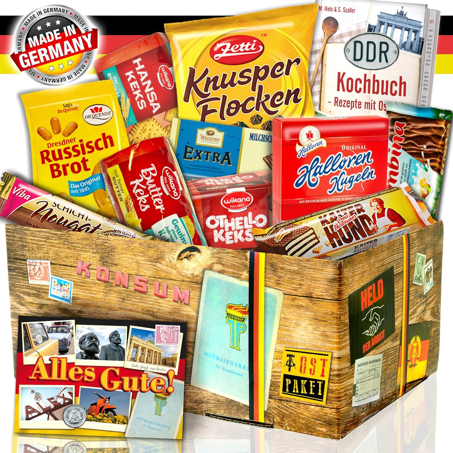 Keks Geschenkbox aus der DDR + Geschenkidee Ostalgiker + Geschenkset Geburtstag Amazon.de