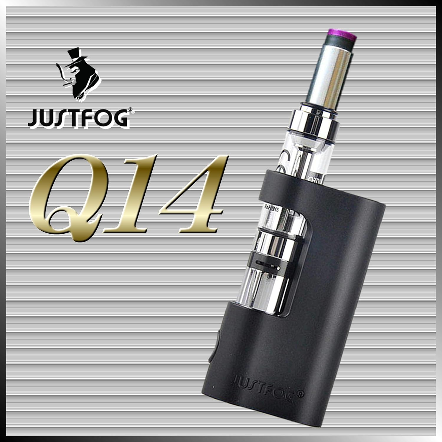 Amazon 電子タバコ Justfog Q14 スターターキット プルームテック 互換 正規品 ブラック パープルクーラーブースト付属 Justfog 電子たばこセット スターターキット