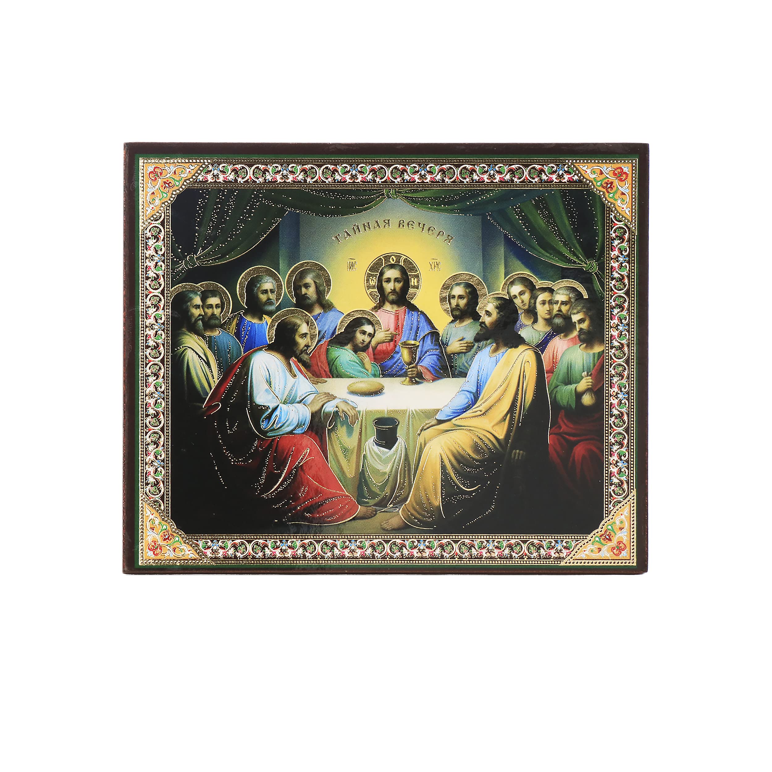 NKlaus The Last Supper Wooden Icon 12 x 10 cm Christian Orthodox 11389