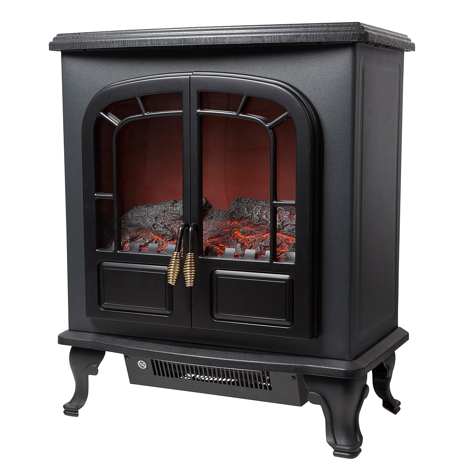 Warmlite WL46019 2Door Portable Electric Stove Heater with Realistic