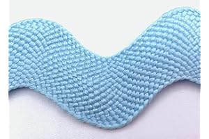 TRIMPLACE 1-1/8 inch Jumbo RIC Rac 12 Yards (Light Blue)