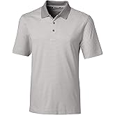 Cutter & Buck Mens Moisture Wicking Drytec UPF 50 Forge Tonal Stripe Polo Shirt