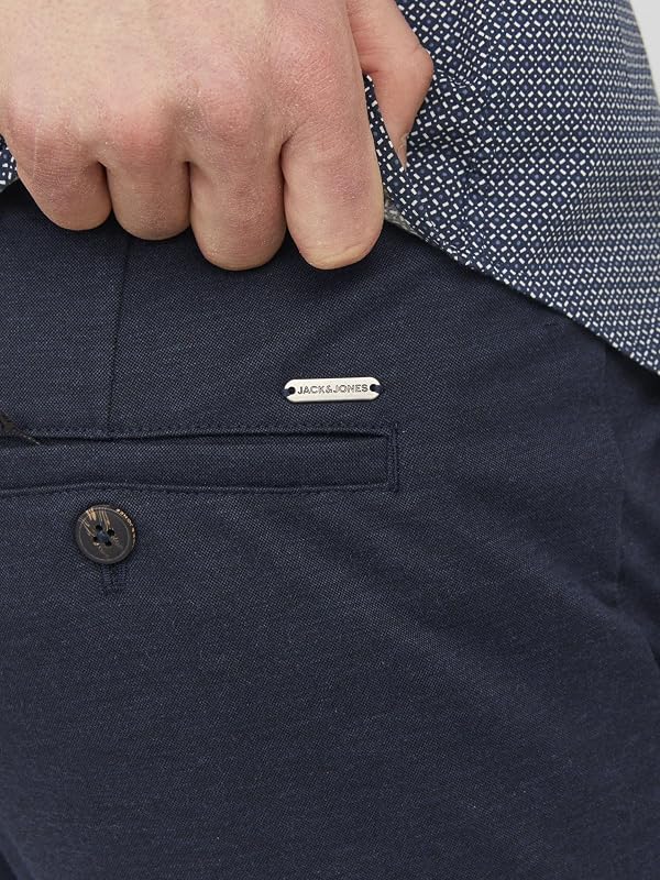JPSTMARCO JJCOOPER Chino Noos, Blazer Bleu Marine - Détails : Solide, 31W x 30L