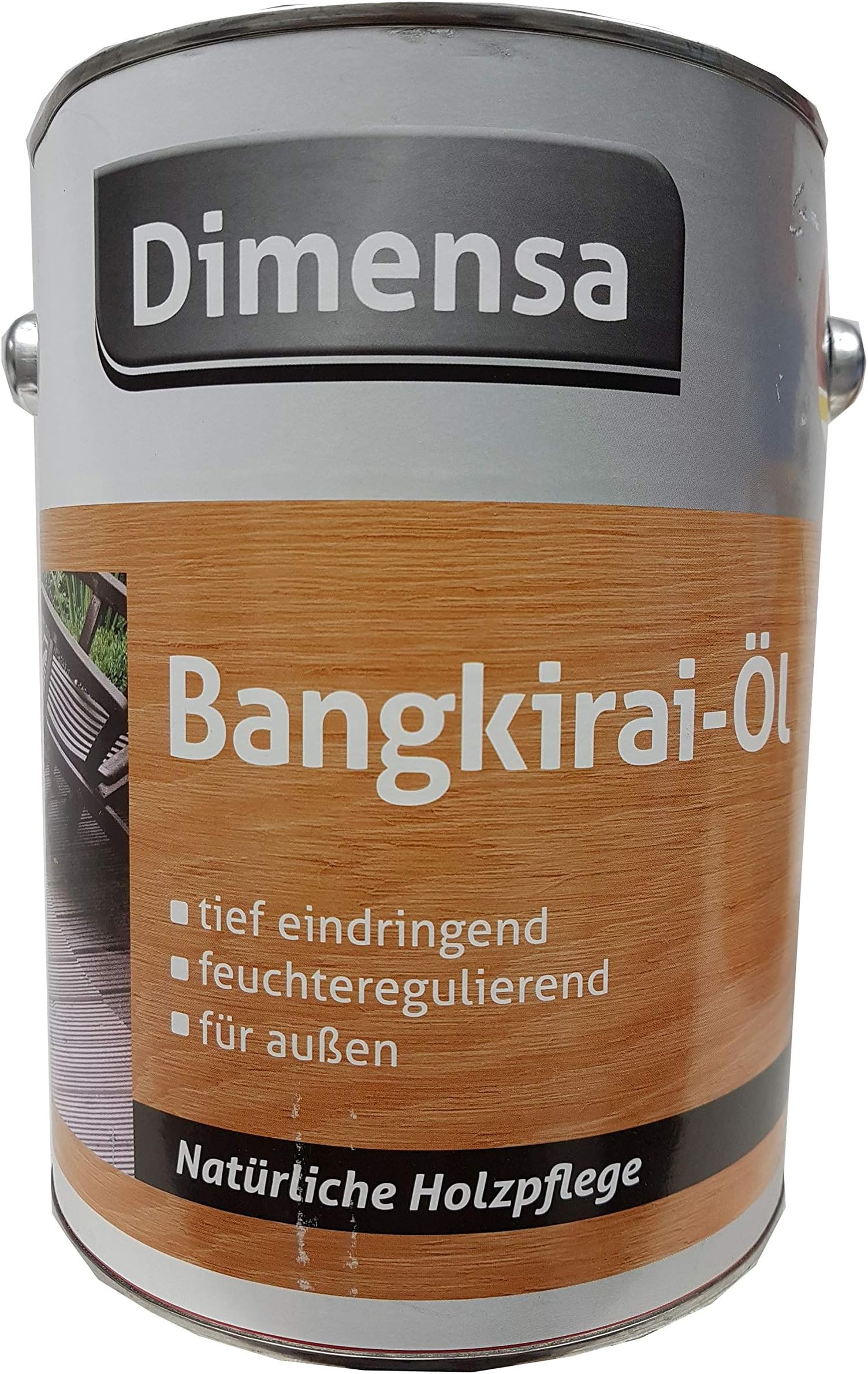Dimensa Bangkirai Wood Oil, Outdoor Natural Wood Care Seideng Gloss 750 ml