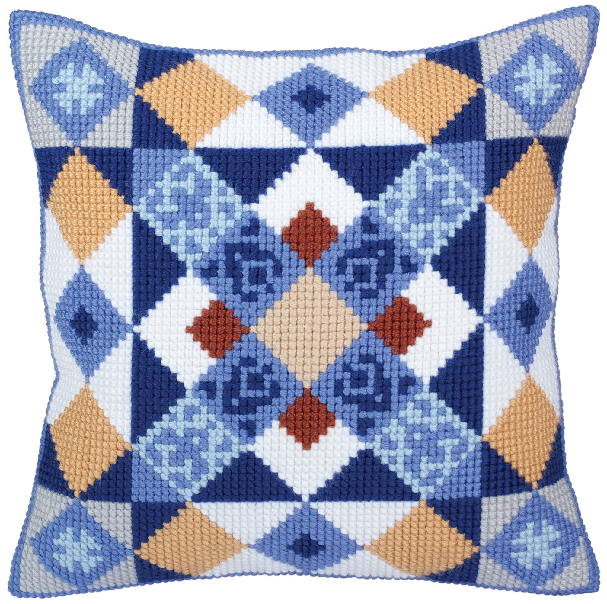 Collection D'Art Cross Stitch Cushion, Cotton, Multicoloured, 40x40cm