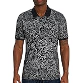 Robert Graham Men’s Dozer Short-Sleeve Polo Shirt, Premium Cotton Knit Top, Classic-Fit & Richly Detailed for Wear