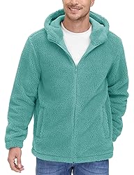MAGCOMSEN Men's Sherpa Fleece Jacket Zip Up Hoodie