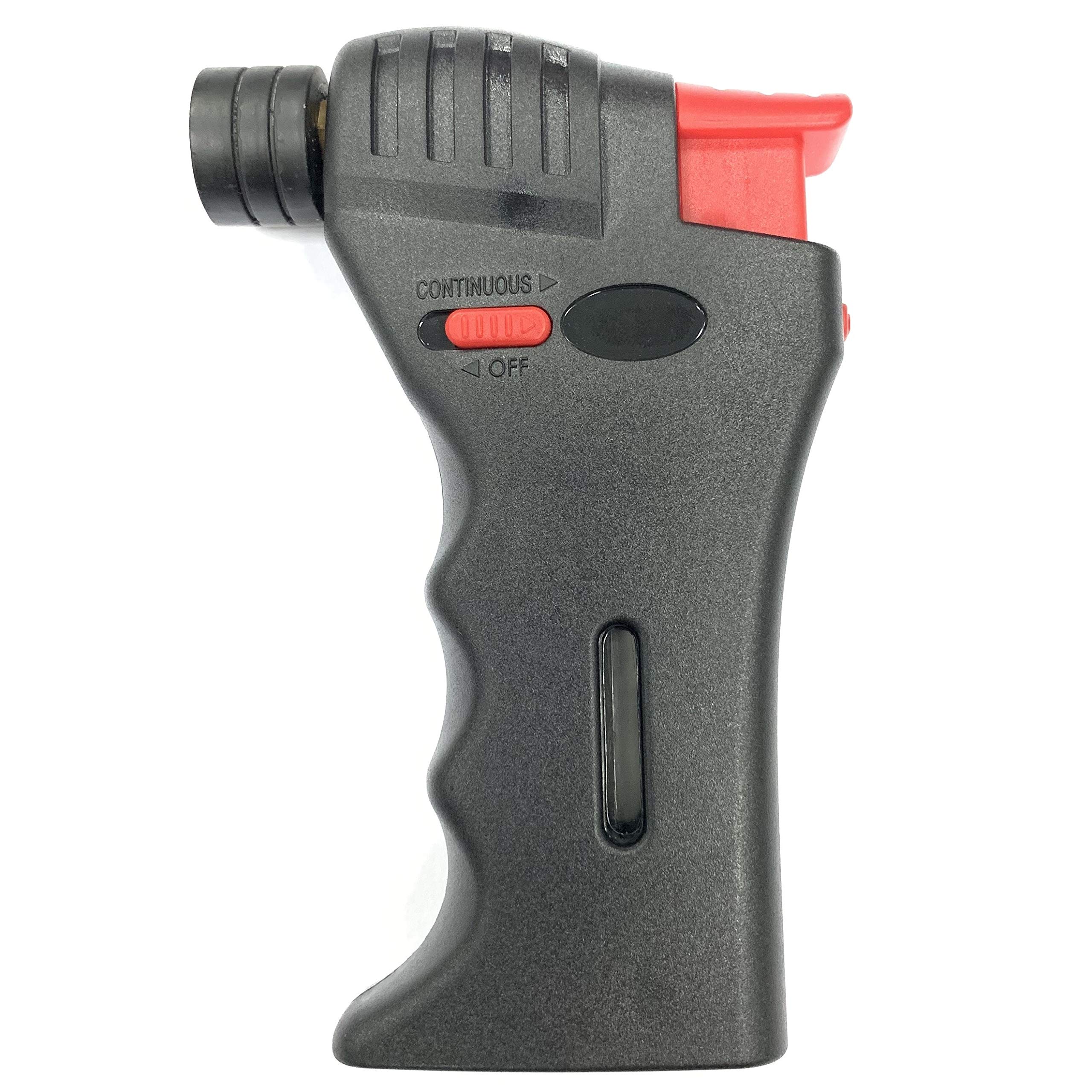 A-ONE Gas Tool Jet Flame Butane Torch Lighter- Butane Cigarette Torch Lighter-Jet Flame Torch-Windproof Jet Flames Butane Torch Lighter-Refillable Cigar Lighter-Gas Microtorch-Black