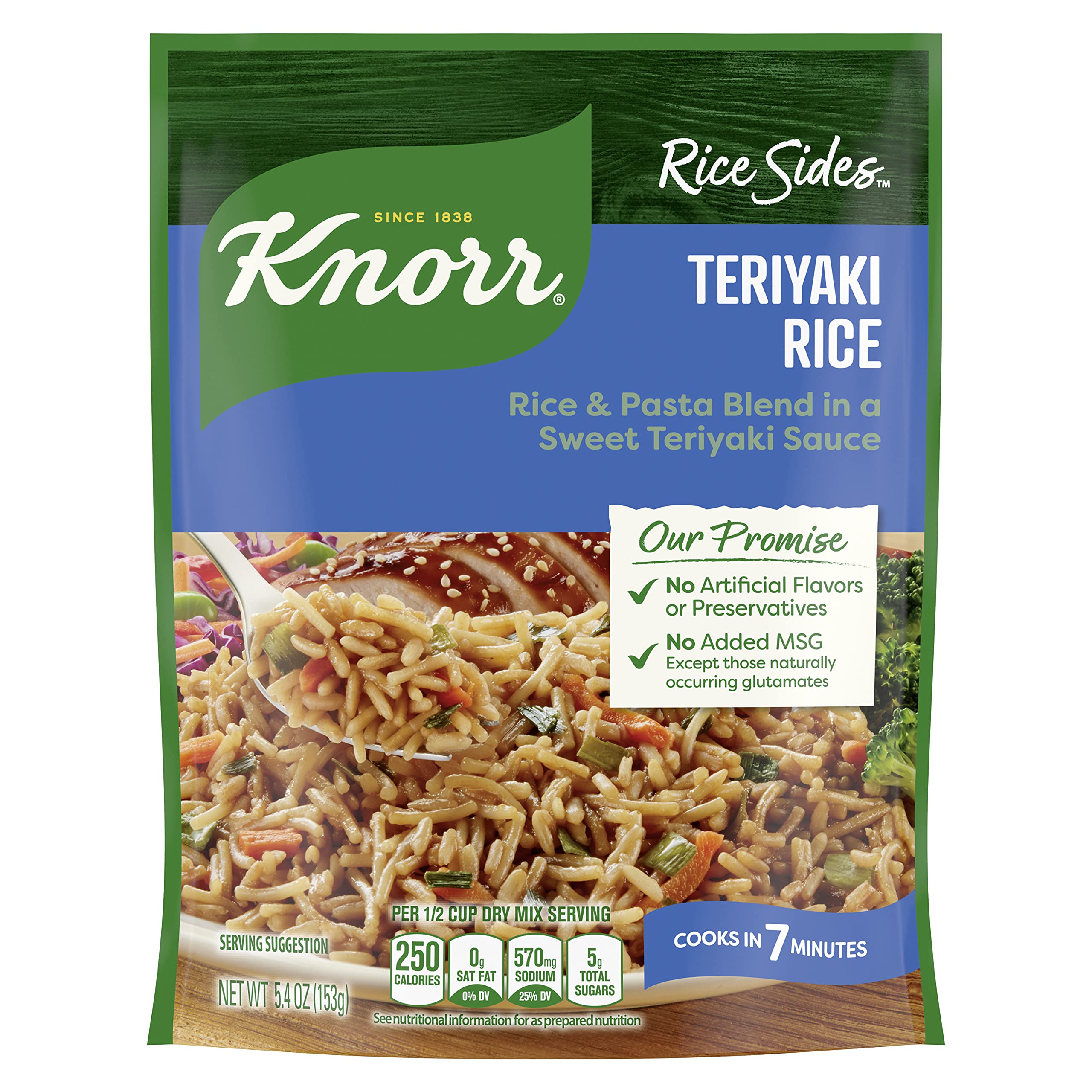 Photo 1 of ***** PACK OF 7 **** Knorr Rice Sides Teriyaki For a Tasty Rice Side Dish No Artificial Flavors, No Preservatives, No Added MSG 5.4 oz