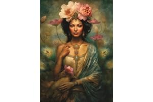 CRAFT KREATIVELY Indian Woman Portrait Rice Paper, 11.5 x 16 inch (1pc) - Mulberry Paper for Decoupage Furniture Print Crafts
