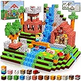 Annexfun Magnetic Blocks-100PCS Grassland Building Blocks Set, Kids Classroom Sensory Toy, STEM Learning, Construction Stacking Toy for Kids 3+ Boys & Girls