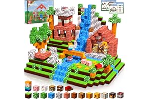 Annexfun Magnetic Blocks-100PCS Grassland Building Blocks Set, Kids Classroom Sensory Toy, STEM Learning, Construction Stacking Toy for Kids 3+ Boys & Girls