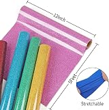 Lya Vinyl Glitter Silver Heat Transfer Vinyl 12 x 5ft HTV for Cricut Silhouette view 6