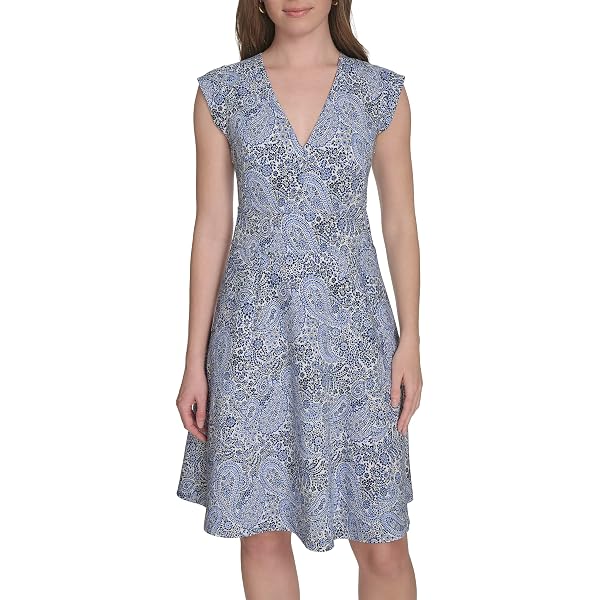 sachin and babi light blue dress Vintage Ralph Lauren , Drop Waist Tea Length main image 1