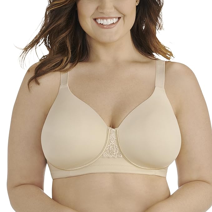 Vanity Fair Womenâs Beauty Back Full Figure Wirefree Bra 71380, Damask Neutral, 44C best wirefree bra