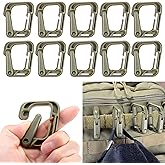BOOSTEADY Multipurpose D-Ring Locking Hanging Hook Tactical Link Snap Keychain for Molle Webbing with Zippered Pouch