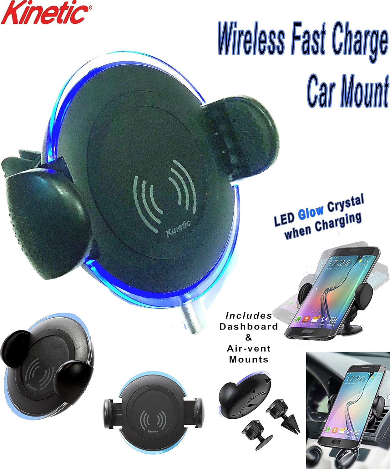 手数料安い Kineticブランドワイヤレス車充電器充電パッド Kwc 144 B079ks5qct ブラック 最安 Flysafair Rawmedia Co Za