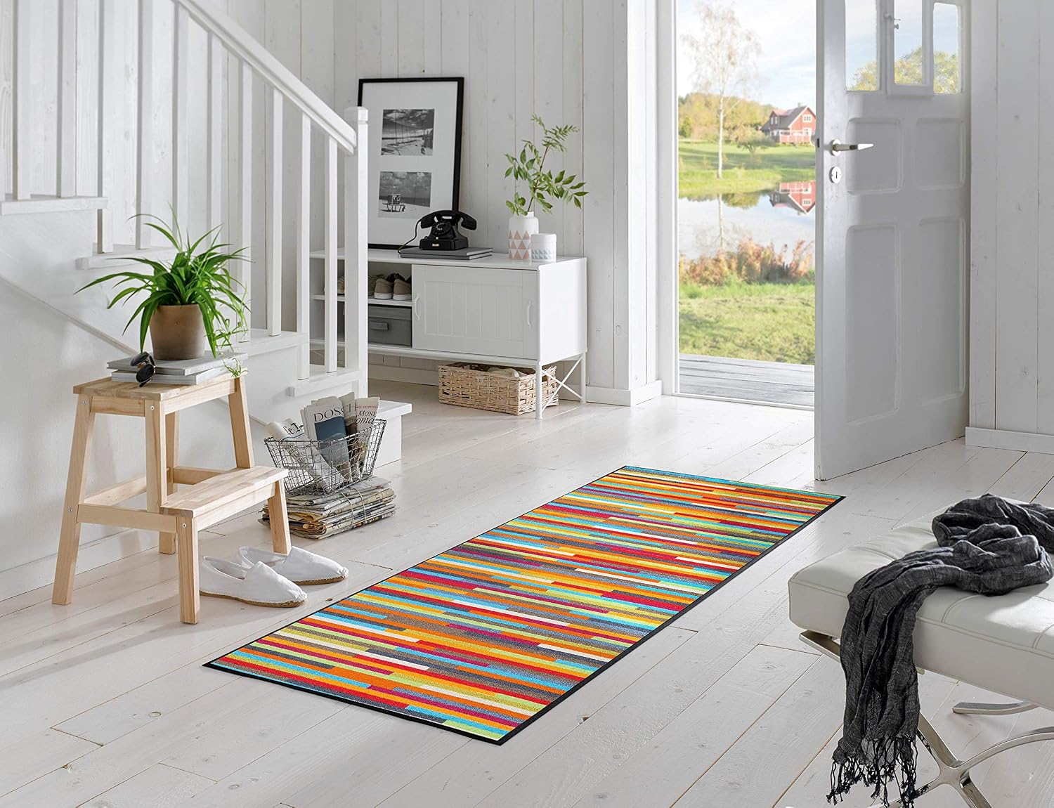 Wash&Dry Doormat, Acrylic, Colourful, 75x190x0.7 cm, Multicolor, 75 x 190 cm (Rectangular) - Image 4
